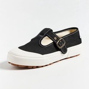 VANS STYLE 93 MARY JANE BUCKLE SHOES BLACK/White  Size 6.5 NEW